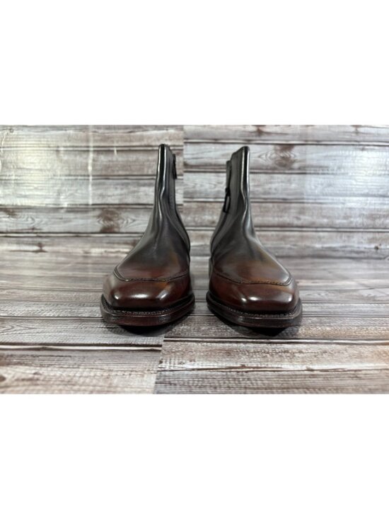 John Varvatos Amsterdam Apron Leather Boots size 9 burgundy black mspr $798 main image 12